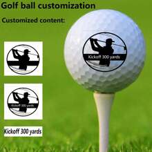 Customized Golf Balls With Text, 2 Pieces Construction, Personalized Golf Balls With Your Desired Name/Text - White - View 11