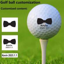Customized Golf Balls With Wording, Double-Layer Golf Ball, Personalized Golf Gifts, Customizable Golf Supplies - White - View 3