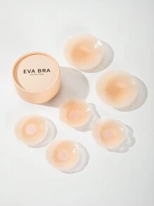 6 硅胶胸垫，防滑点隐形胸垫，适用于婚礼无肩带晚礼服，可清洗和重复使用 - 杏色 - 查看 11