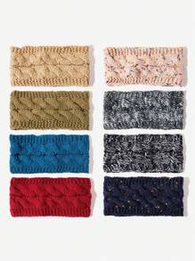 3 Pieces Chunky Knit Headbands Braided Winter Headbands Ear Warmers Crochet Head Wraps For Women Girls