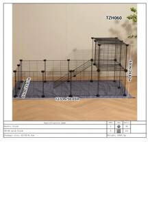 Interlocking Pet Playpen Fence, Suitable For Rabbits, Guinea Pigs And Other Small Animals - Multicolor - View 13