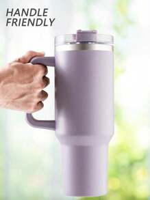 1pc 40oz Vacuum Stainless Steel Insulated And Cold Drink Cup With Straw For Hydration Enthusiasts, Coffee, Outdoor Sports And Travel