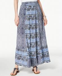 Falda larga estampada de talla pequeña de la marca Style & Co - Azul - Ver 2