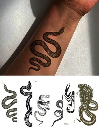 临时纹身，1 张，甜美卡通手绘女孩，公主妆容图案防水纹身贴纸。