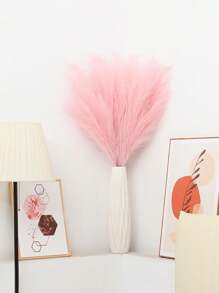 150株人造蒲苇草，蓬松仿真蒲苇草，蓬松草花艺装饰，营造波西米亚风情，适用于家居、婚礼装饰、户外婚礼等场合。 - 櫻花粉 - 查看 8