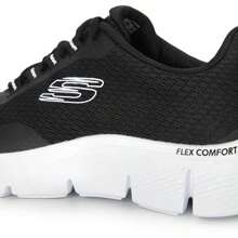 Skechers 149886-BKW Women's Cushioned Lightweight Running Shoes For Fitness Training & Long Distance Running