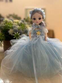 Muñeca articulada 30 cm estilo princesa - Azul - Ver 4