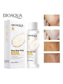 Toner o Tonico Facial De Arroz Bioaqua Hidratante Blanqueador Antiacne 120ml. Tonico Para el Rostro, Aclara y Cierra los Poros de la Piel, Tonico Arroz Bioaqua Esencia Toner Arroz Bioaqua, Hidrata, Nutre, Para Piel Seca, Grasa y Sensible. Con Pulpa de Arroz, Antienvejecimiento, Ilumina la Piel, Mejora la Línea Fina, Esencia Luminosa nutritiva.