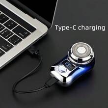 220mAh USB Rechargeable Electric Shaver For Men, Digital Display, Compact & Portable, Suitable For Business Travel And Men's Holiday Gift - Blue - View 8