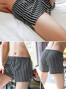 3-Pack Men Plus Size Striped Loose Fit Soft Breathable Boxer Briefs - Multicolor - View 6