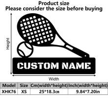 [Hecho a medida] 1 pieza de decoración de pared para amantes del tenis, decoración de pared interior/exterior, arte de pared exterior - Artesanía de decoración del hogar, regalo ideal para parejas, padres, amigos, cartel de cancha de tenis, placa decorativa - Multicolor - Ver 36