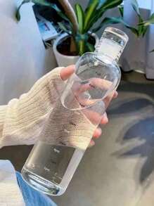 1 件装女士便携式塑料水瓶，容量大，外观漂亮，摇摇瓶，时间，玻璃果汁瓶，水瓶，适用于户外、露营