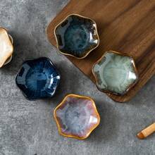 1/6 piezas Conjunto de salseras japonesas de cerámica - Pequeños platos con acabado esmaltado creativo para condimentos y encurtidos, perfecto para uso en la cocina del hogar - Multicolor - Ver 5