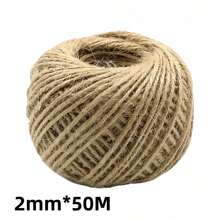 100M/3937 Zoll 2mm Vintage Juteband, Juteleine, Schleifenband, DIY Handwerk, dünner und dicker Jutekordel für Hochzeitsgeschenkverpackung und Party Heim Deko Accessoire