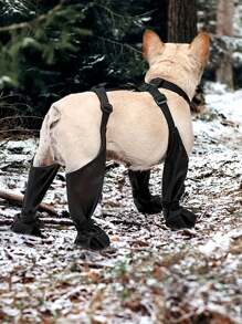 1 件防水狗靴，防尘防滑宠物鞋，带可调节绑带的狗雨靴 - 适合小型到大型犬种的户外狗鞋