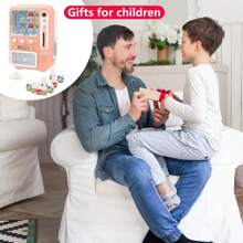 Set da 13 pezzi Mini Distributore automatico, in plastica, cute, dimensioni 5,3 x 3,5 x 9,4, con bevande e giochi, per decorazione di casa delle bambole