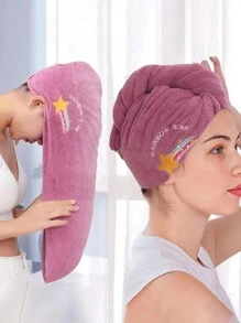 1pc Soft & Durable Microfiber Shower Cap & Towel - Quick Drying Hair Cap For Women,School,Back To School,Travel,Travel Essentials,Home Essentials,Towel,Skin Care - Multicolor - View 1