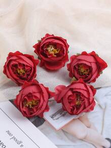 10pcs/5pcs Simulation Rose Head DIY Cake Wreath Wedding Bridal Party Bath Party Home Decoration Spring Flower Arrangement Artificial Centerpiece, Outdoor Garden Patio Decoration - Multicolor - View 11