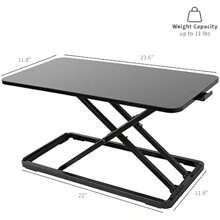 Single Top 24 Inch Scissors Lift Keyboard And Mouse Riser Height Adjustable Laptop Desk For Ergonomic Workstations Black - Black1 - View 3