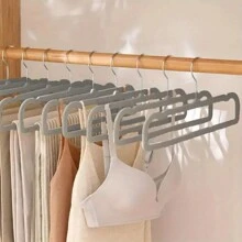 20/10/5/1 Stück Samt Hosenbügel, Samt Hosen Bügel mit 360° schwenkbaren Haken, platzsparender Kleiderschrank Organizer, rutschfeste Beschichtung, Multifunktional für Jeans, Schals, BHs und Handtücher