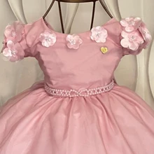 PINK FLORIST DRESS  GARDEN PINK DRESS WITH FLOWERS Size 1 To 12n1369 - 淺粉色 - 查看 4