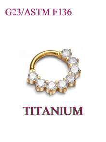 1pc Shiny Luxury! Multiple Zirconia Cool Link Design Unisex Nose Ring Earring, Fashionable Casual Eye-Catching Piercing Jewelry! - Multicolor - View 37