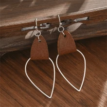 1 paire de boucles d'oreilles pendantes en forme de goutte d'eau  de style bohème rétro, design asymétrique unique, convient pour les fêtes et les cadeaux