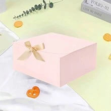 10 piezas/5 piezas Caja de regalo blanca con tapa, decoración de regalo para fiesta, caja de regalo blanca de 8 pulgadas * 8 pulgadas * 4 pulgadas con cinta, caja de propuesta para dama de honor, caja de regalo para decoración de boda, regalo para el Día de la Madre, embalaje, cumpleaños, caja para cupcakes, manualidades, almacenamiento de belleza