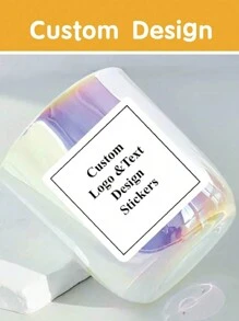 60-1000pcs Customized Waterproof Stickers, Personalized Stickers, Logo Stickers, Business Stickers, Labels, Postage Labels, Order Stickers, Wedding Stickers, Party Stickers, Birthday Stickers, Halloween Stickers, Christmas Stickers, Independence Day Stickers, Thanksgiving Stickers, Waterproof, Sealable, Strong Adhesive, Suitable For Wedding, Housewarming, School, Home, Kitchen - Multicolor - View 7