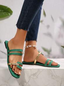New Spring/Summer Women Flat Casual Shoes Sandals Comfortable Slippers