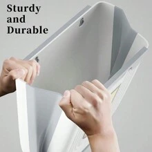 1pc Hanging Folding Mini Trash Can For Kitchen Cabinet Door, Wall Mounted Food Waste Bin Container, Garbage Bag Holder For Bathroom Kitchen Cabinet Desk Drawer Bedroom