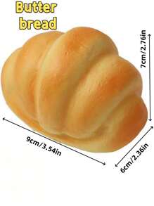 1个慢回弹软萌玩具，带揉捏音乐，回弹缓慢，可爱造型，柔软舒适，逼真食物造型，面包蛋糕，带有专属面包香味 - 彩色 - 查看 12