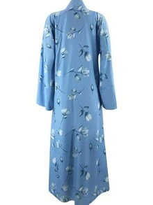 Damska, kwiatowa, długa, arabska, kaftanowa, narzutka na wakacje, skromna szata Abaya