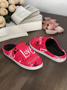 Valentine's Day Women's Custom Home Slippers, Lover's Name Cupid Personalized Designed Lightweight Comfortable Soft Bottom Home Slippers For Women, Personalized Valentine Gift For Mom/Dad/Her/Him/Girlfriend/Boyfriend/Wife/Husband/Friend - Multicolor - View 4