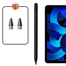 Bolígrafo táctil capacitivo universal, compatible con tabletas y teléfonos inteligentes iOS y Android, con 2 repuestos, compatible para escribir, dibujar, tomar notas, con indicador de estado, acoplamiento magnético, puntas reemplazables, larga duración de la batería