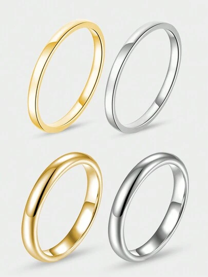 1PC Vintage 925 Sterling Silver Metallic Ring For Women Simple Silver Ring Fine Jewelry Luxury Brand