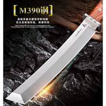 Long Size Tactical Hunting Knife Heavyweight Combat Knife Tanto Blade Wood Handles Outdoor Camping Survival Self Defense Tools Knives