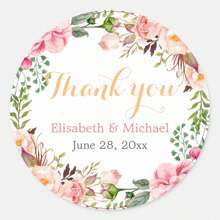 Floral Wedding Name Stickers - Customizable Labels For Adding Personalized Names And Dates To Favors, Invitations, And Gift Boxes For A Memorable Event - Flower Wedding Series - View 26
