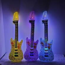 Set de 5 instrumentos musicales inflables aleatorios como accesorios de decoración para fiesta y juguetes, incluye globos inflables con forma de guitarra - Multicolor - Ver 3