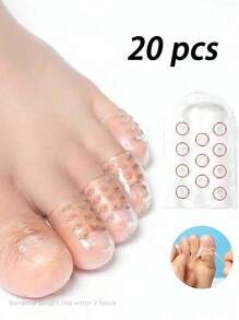 10pcs/20pcs Breathable And Comfortable Silicone Toe Protector, Toe Protection Separation, Anti-Abrasion And Anti-Sweat For Women Men Sneakers Shoes, Casual Shoes,White Shoes