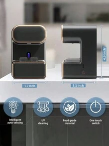 1pc Smart Automatic UV Toothbrush Sterilizer And Toothpaste Dispenser, USB Charging Wall Mounted Toothbrush Holder, Electric Toothpaste Squeezer With Sensor, 3 Slot Toothbrush Sanitizing Cleaner For Family Use, Free Punching, Bathroom Accessories Home Bathroom Decor Fall Decor Back To School - Nhiều màu - Xem 9