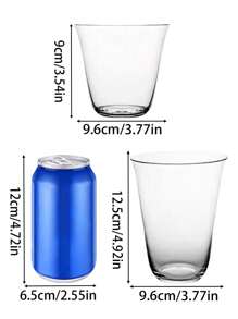 1pc Transparante glazen beker, brede glazen beker, Iced Latte koffiebeker, lichtgewicht Iced American beker, minimalistische theebeker, cocktailbeker, beker voor koude dranken