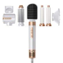 UKLISS Set de sèche-cheveux de style air, brosse soufflante 110 000 tr/min, boucleur à air automatique, brosse lissante pour des cheveux lisses et droits, peigne volumisant pour boucler les racines, coiffeur professionnel de salon, indispensables pour la maison, set pour les fêtes