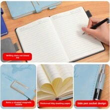 Taccuini personalizzabili A5, taccuini personalizzabili con nome, numero di telefono, quaderni per esercizi, blocchi note, quaderni per riunioni, taccuini in pelle morbida, quaderni per riunioni personalizzabili, taccuini A5, diari, regali, regali di compleanno, regali di Natale - A5 - Visualizzare 3