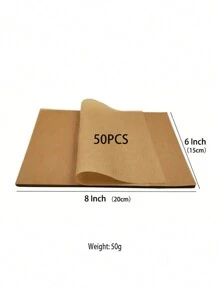 50 Pieces Baking Paper Non Stick Pre Cut Baking Paper Baking Paper Will Not Curl Burn Wax Paper Grill Paper - Choose - View 3