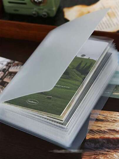 120/240格透明相册 - 大容量，可收纳电影票、明星卡片和明信片。男女通用多卡位卡套、名片簿、明星大容量卡盒、名片整理器