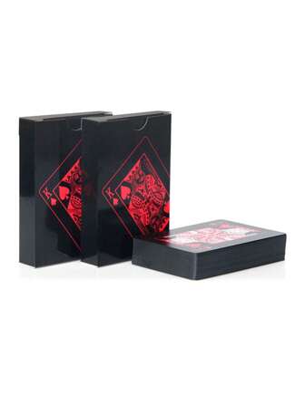 1 Stück 54 Blatt farbige Schwarz Gold Spielkarten, wasserfest, für Multiplayer Kartenspiele, Zauber, Hochzeit, Party, Geburtstag, Fest, Brettspiele, Geschenkkollektion