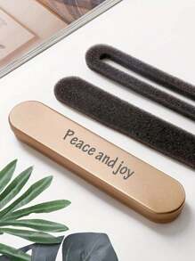 Custom Carved 1 Piece Portable Iron Pencil Case - Compact And Stylish Student Pencil Case That Is Easy To Carry And Organize Back To School - Multicolor - View 3