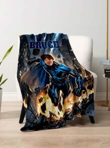 1 pièce Couverture en flanelle personnalisée avec photo, Cadeau personnalisé, Cadeau de Noël, Couverture personnalisée, Couverture de lit, Cadeau pour K, Garçon, Couverture personnalisée avec visage de super-héros, Couverture personnalisée avec la lettre K, Visage, Motif de costume de héros, Couverture de super-héros avec la lettre C, Couverture en peluche avec le nom du petit garçon, Couverture avec fond de planète spatiale, Couverture photo/texte du meilleur ami, Couverture confortable, Cadeau de famille, Cadeau de mariage, Cadeau d'anniversaire - super homme - Voir 3