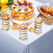 Mantel rectangular de plástico desechable impermeable, brillante y plateado de 137x183cm para decoración de fiestas de cumpleaños, bodas, aniversarios y compromisos